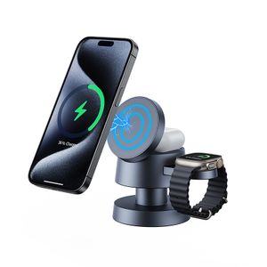 Mushroom 3 in 1 Charging Station 15W Fast Magnetic Wireless Charger Stand With Night Lamp for iPhone,AirPods,iWatch