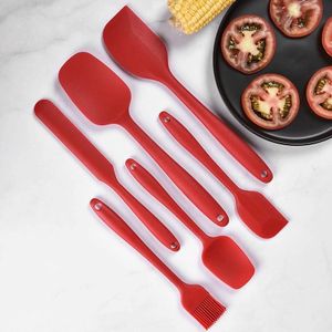 Heat Resistant Spatula Brush Spoon Silicone Kitchen Utensils Set Hot Sale Food Grade  Durable Non Stick Silicone Cooking Spatula