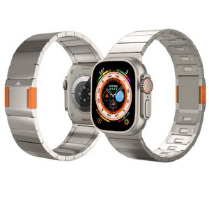Tschick Magnetic Buckle Quick Disassembly Stainless Steel Link Bracelet For Apple Watch Band Ultra Strap IWatch Series 9 8 7 6SE