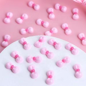 New cute resin bow nail charms bowknot manicure jewelry accessories decorations nail supplier for salon