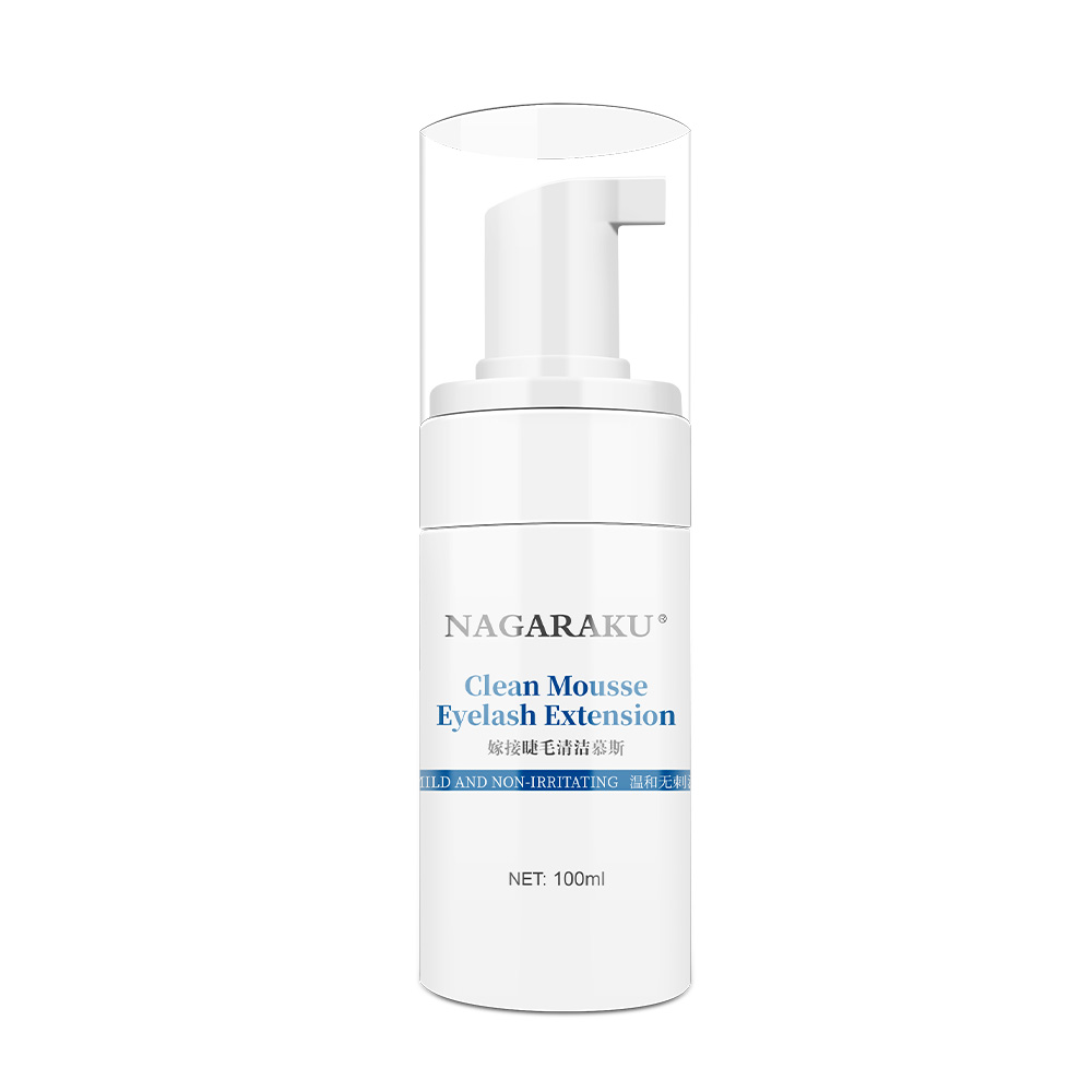 Qingdao Nageer False Eyelash Co., Ltd. NAGARAKU Eyelash Extensions Cleansing Mousse 100ml Big Bottle Dense Foam Deep Cleansing