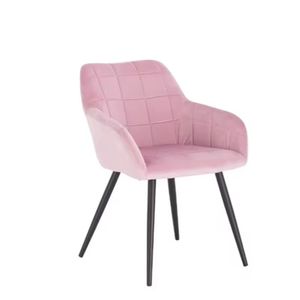 China Supplier Factory Price  Gray  Dining Living Room Arm Metal Leg  Kitchen Restaurant Hotel Use Luxury Velvet Dining Chair