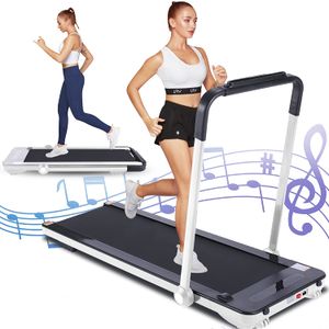 2 in 1 Foldable Electric Home Treadmill Portable Fitness Bodybuilding Equipment Jogging Running Machine