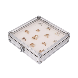 Classic Style Dragon Pattern 48 HOLES Aluminium Ring Storage Box
