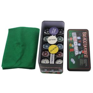 Table Poker Chip Set Blackjack Poker Set With Table Cloth Chip Poker Playing Game For Party