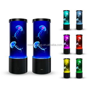 Factory Sale LED Color Changing Lamp 8.5" Jellyfish Lamps Aquarium Jelly Fish Tank Mood Light Table Night Lights for Kids