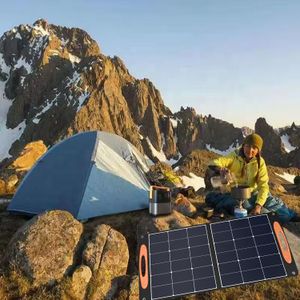 Charging Power Station RV Outdoor Camping Solar Panel Kit Foldable Charger 100W 200W ETFE Folding Solar Panel with usb port
