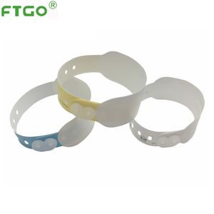 Customized Repellent Nano Silicon Material Soft Direct Thermal Single Use Patient Wristband Medical