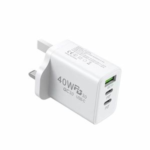 Hot selling Factory price 40W QC PD charger 2C+A GaN Charger super fast Charger for iPhone15