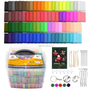 Artecho 82colors Container Diy Handmade Soft Magic Oven Bake Polymer Clay Sculpting Tools Gift for Children