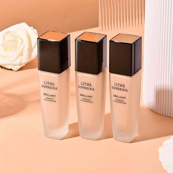 No Logo Full Coverage Liquid Foundation Private Label Face Make Up Waterproof Matte Beauty Bulk Foundation Makeup