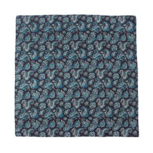 Black Green Paisley Printed Spring Twill Scarves Designer Custom Logo Silk Scarf Wholesale China