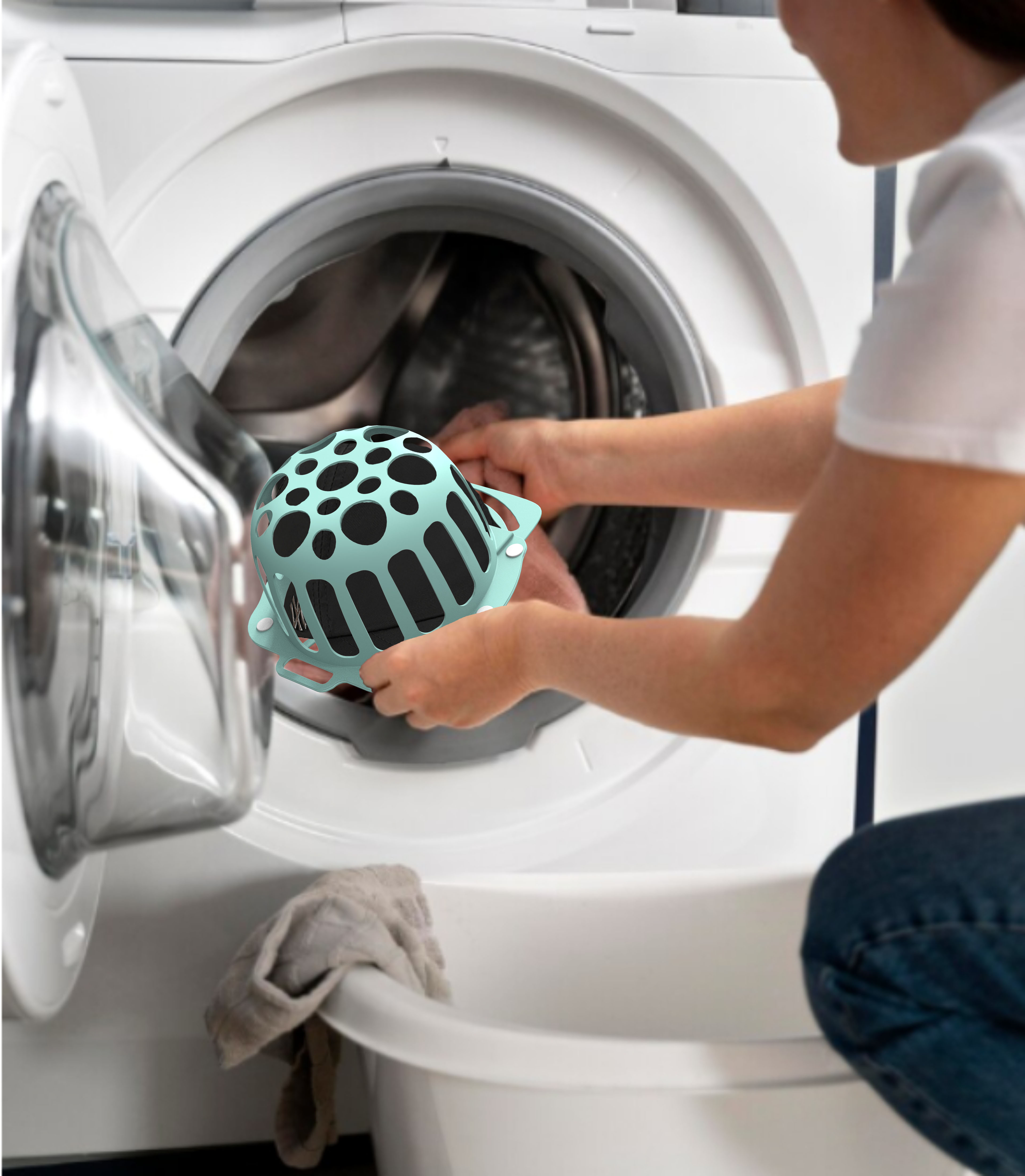 Coolnice Household Products Co., Ltd. Silicone Material Washing Cage for Hats Portable Baseball Hat Cleaners Washing Machine Dryer Baseball Organizer
