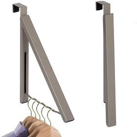 Folding Collapsible Wall Mounted Coat Rack Hanger Clothes Storage Drying Rack