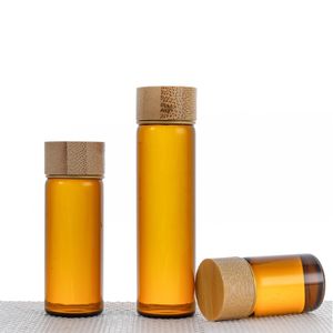 1ml 2ml 3ml Mini Brown Glass Perfume Sample Bottles With Inner Plug Screw Cap Glass Vials Transparent Glass Bottle Tube
