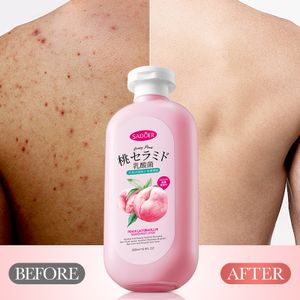 OEM SADOER Private Label Peach Lactobacillus Nourish Body Care Organic Moisturizing Whitening Brightening Skin Body Lotion