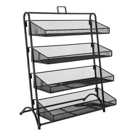 4 Tier Candy Display Rack Retail Snack Shelving Organizer for Retail Store