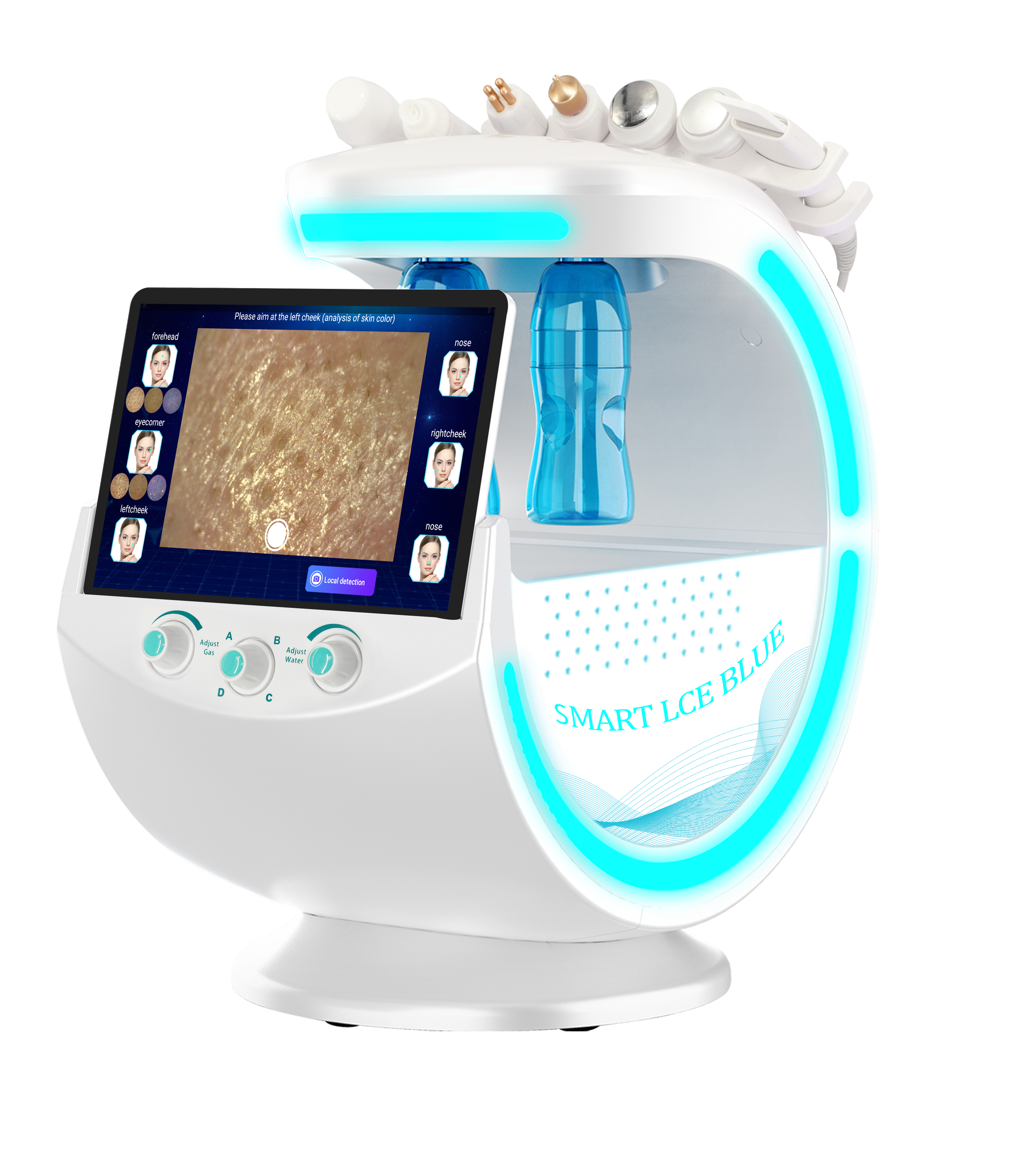Dermabrasion 7 in 1 Smart Ice Blue Skin Management System Multifunction Facial Beauty Machine For Deep Cleaning