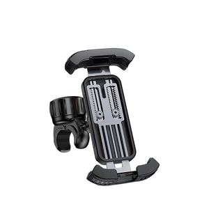 Aluminum Crab Clip 1s Lock Phone Mount Flexible Handlebar Mounted Cell Phone Holder for Outdoor FatBike Motorcycle Riding