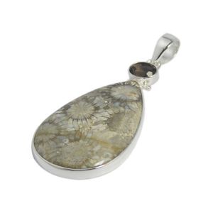 Trendy Design Coral Gemstone Pendant Solid 925 Sterling Silver Fine Jewelry Pendants & Charms For Women Fashion