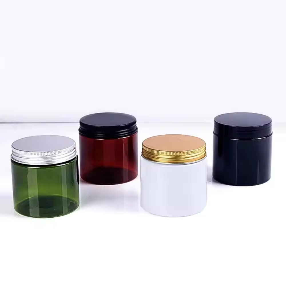 PAVICO PACKAGING COMPANY LIMITED Hot Selling Cosmetic Jar 50ml 100ml 200ml PET Plastic Packaging RoundPlastic Cream Jar Custom Logo Body Scrub Butter Jars