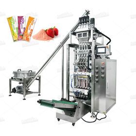 Automatic multilane vffs fruit powder drink filling machine coconut chocolate cocoa coffee milk mixed powder packing machine