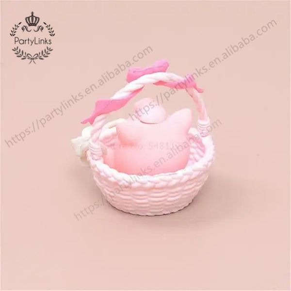 6pcs Set Basket Elf Sleeping Series Pikachu Action Figures Jigglypuff Bulbasaur Vulpix Anime Desktop Collectible Ornaments