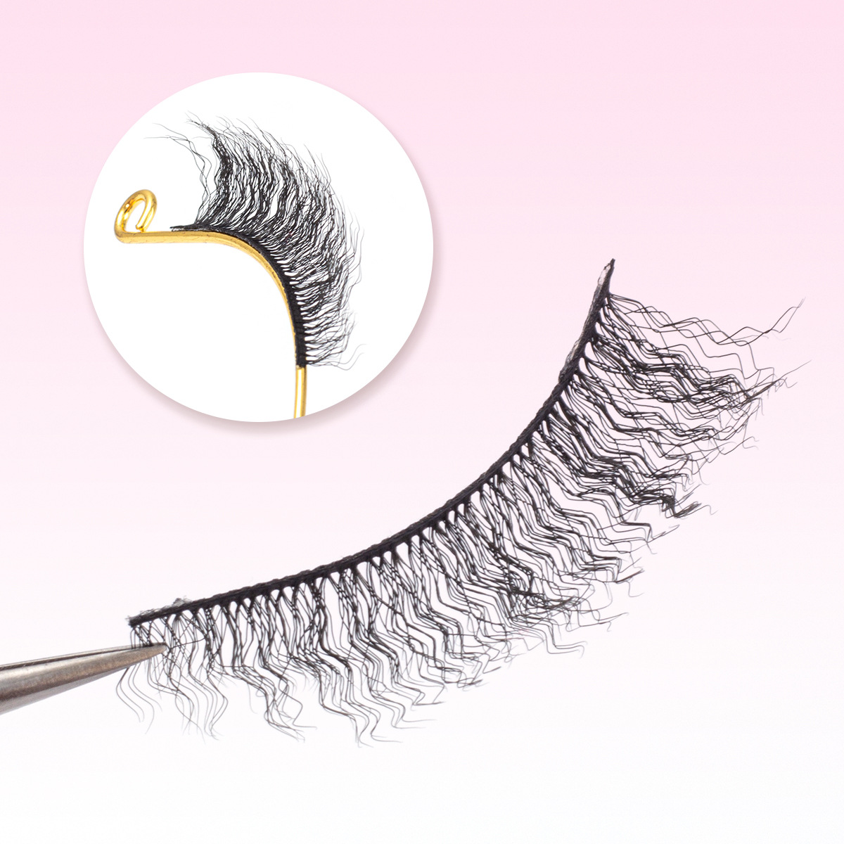 Wholesale High Quality Wispy Curly New Styles Wool Roll Curled Faux Mink False Eyelashes Wool Curl Lashes