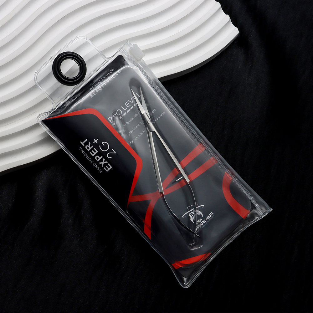 Stainless Steel Professional Groomer Beauty Makeup Grooming Spring Eyebrow Curved Cuticle Scissors