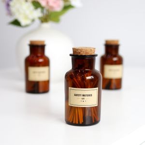 Safety Mini Glass Long Incense Candle Colored Matches Glass Jar with Striking Candle Matches in Glass Jar Match Box