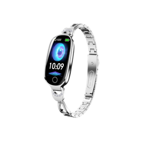 Oem Fashion Women Smart Watch 1.1 Inch Metal Wristwatches Heart Rate Temperature Menstrual Management F81 Luxury Bracelet
