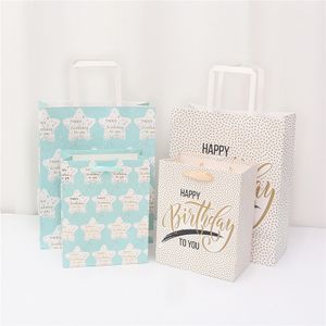 Customizable Happy Birthday Paper Bag Gift Bags With Handles Custom Packaging  Paper Bag