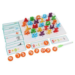 Wooden multifunctional letter matching board drawing board number calculation early education educational children's toy