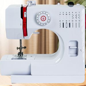 728 Wholesale 14 stitches double needle overlock domestic multifunction automatic electric mini sewing machine household