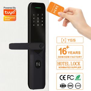 Password Digital Handle Smart Locks Box Fingerprint Card Key Home Apartment 6085 Smart Lock Smart Door Lock For Hotel In Foshan