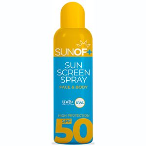 Aerosol Sun Screen Spray SUNOF+ 50SPF Non Allergen Sun Screen Spray 200ml High Quality Best Price Skin Care Products Ask Price