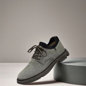 YIHE MB-033 Men's Retro British Style Leather Shoes Breathable Flat Loafers Spring Autumn Casual Fashion Work Clothes Winter