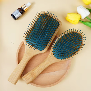 Durable Wood Brush with Bamboo Air Cushion Custom Processed by Manufacturers Comfortable Straight Hair Teeth Comb Home Use