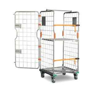 Kainan Supermarket Cargo Folding Industrial Warehouse Metal Storage Logistics Roll Container Cage Pallet Trolleys Cart