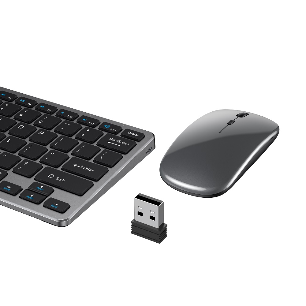 Hot Sale Mini Portable BT 2.4G Ultra-thin Wireless Keyboard and Mouse Combo for Windows Laptop Tablet