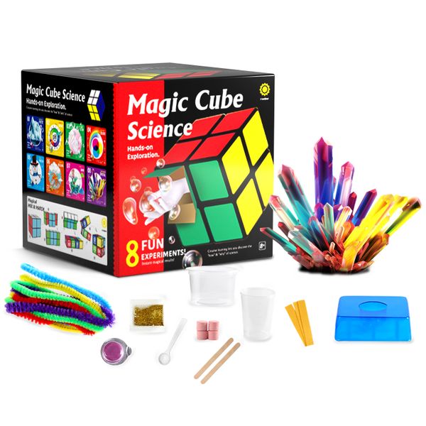 Science Experiment Kit Magic Cube Science Hands-on Exploration Educational Craft Kits DIY Assorted Colorful Chenille Stems
