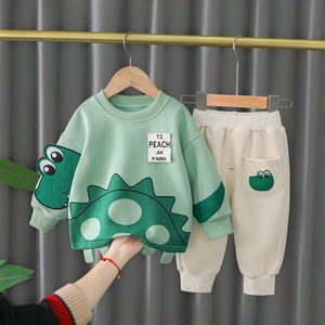 Wholesale Winter Fashion Baby Boys Outfit 2 Piece Hoodie Kids Set Child Long Sleeve Clothing Casual Cotton Boy Clothes Sets