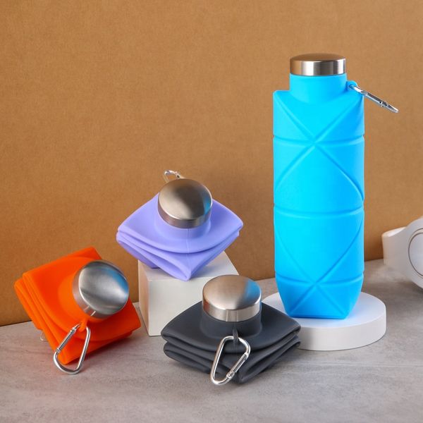 Hot Selling Outdoor Creative Food Grade Silicone Portable Water Bottle Sports Foldable Camping Hiking Water Bottle