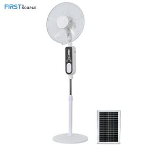Customized Dc 15W Rechargeable Solar Powered Portable Fan With Power Bank Solar Fan
