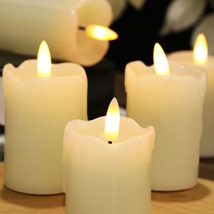 Bulk Flameless LED Candles with Time Remote Control Battery Operated Pillar Candles Simulated Wax Candle for Birthday Party