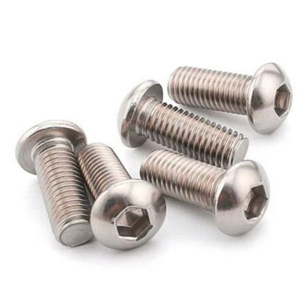 Manufacturer Stainless Steel Screws ISO7380 Round Pan Head Hex Socket Machine ScrewButton Head Screw Allen Screw