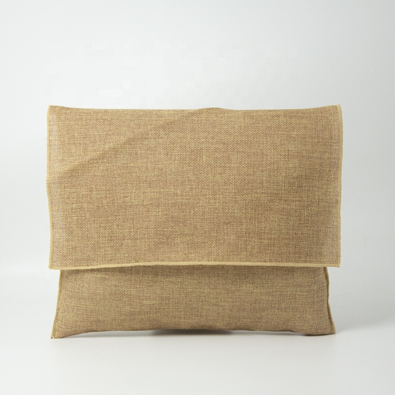 Shenzhen Xiaobudai Packaging Products Co., Ltd. Custom Logo Printed Natural Jute Envelope Bags Burlap Books Gift Packaging Pouch