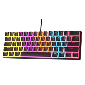 Dongguan Pengbo Technology Company Limited 61Keys Pudding mechanical keyboard Green axis 12 light mode wired gaming keyboard
