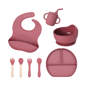 Eco Friendly Products Bpa Free Children Feeding Silicone Dinnerware Set Food Grade Silicon Suction Plate Bowl Tableware