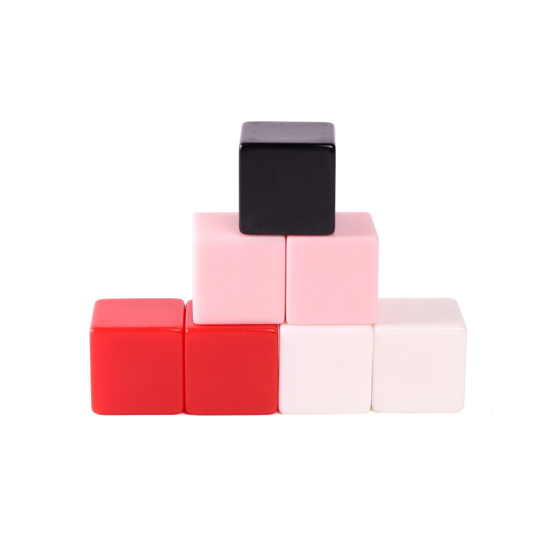 Yuyao Junjia Plastic Products Co., Ltd. 25mm 6 sided DIY plastic acrylic blank custom cubes dice blank teaching aids for children square corner learning model